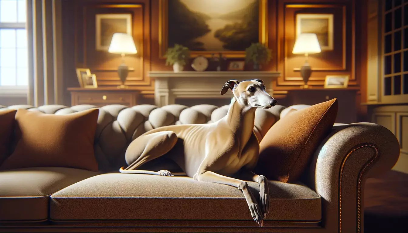 Greyhound resting